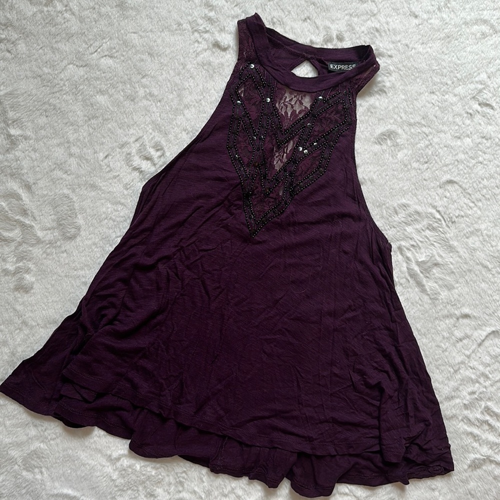 Beautiful purple dressy Express Tank top